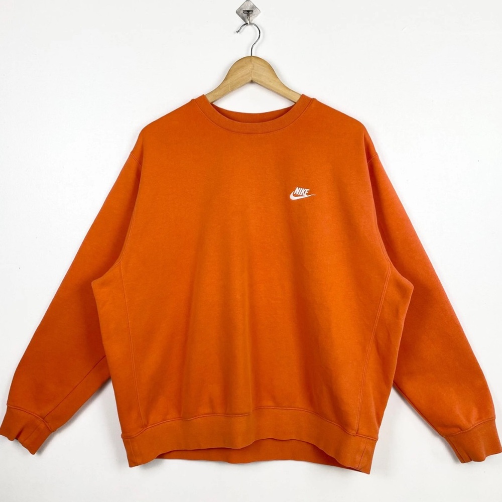 Nike Sportswear Club Fleece Crewneck Sweatshirt Burnt Orange Men’s M